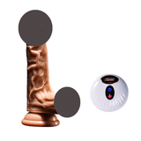 Fully automatic swinging, vibrating and heated artificial dildo