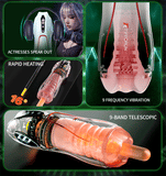 Difurong fully automatic telescopic vibration male masturbation heating aircraft cup