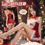 情趣内衣性感圣诞抹胸裸背套装