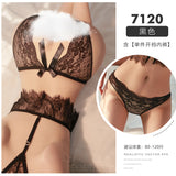 （508-7120）性感蕾丝微透情趣内裤（黑色）