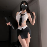 情趣内衣挖空露沟OL小秘套装制服