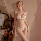 Sexy Lingerie Sexy Butterfly Suspenders with Bra Pads Nightdress Black (code: 148)