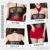 情趣内衣性感秘书抹胸透视网衣裙(203）