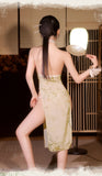 Sexy lingerie, sexy, beautiful, high-slit, buttocks-revealing cheongsam (165)