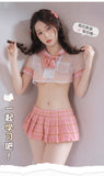 Japanese schoolgirl sexy student outfit jk uniform temptation passion suit (code: C43)