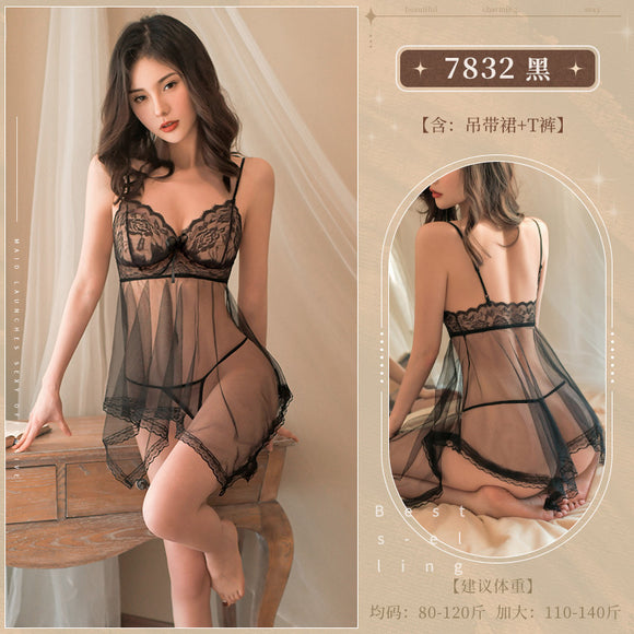 Sexy lingerie, sexy tassels and gossip one-piece net clothing, sexy stockings set (code: D58)