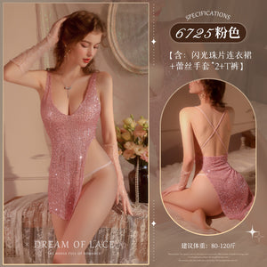 Sexy and sexy pajamas, sequined nightclub sexy clothes (code: E130)