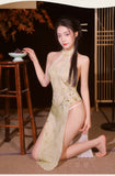 Sexy lingerie, sexy, beautiful, high-slit, buttocks-revealing cheongsam (165)