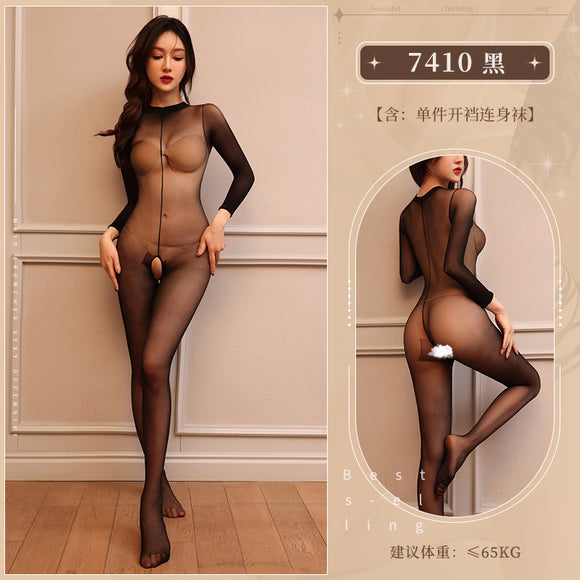 Sexy lingerie uniform, tempting female tight-fitting short-sleeved pleated suit (code: D57)