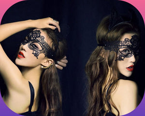 Sexy lingerie, sexy lingerie set, tempting lace stockings, hollow eye mask, mask dance party (code: D47)