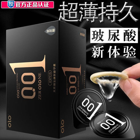001 black ultra-thin long-lasting hyaluronic acid 10 condoms