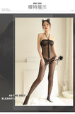 Sexy lingerie women's lace uniform sexy tube top open stockings sexy stockings (C42)