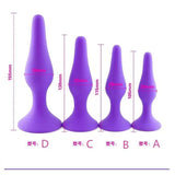 Silicone anal plug toy set of 4 pieces