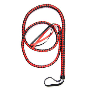 Flirting leather whip, sexy leather thin straight soft whip, straight whip striped long whip (190CM) (Code: 46)