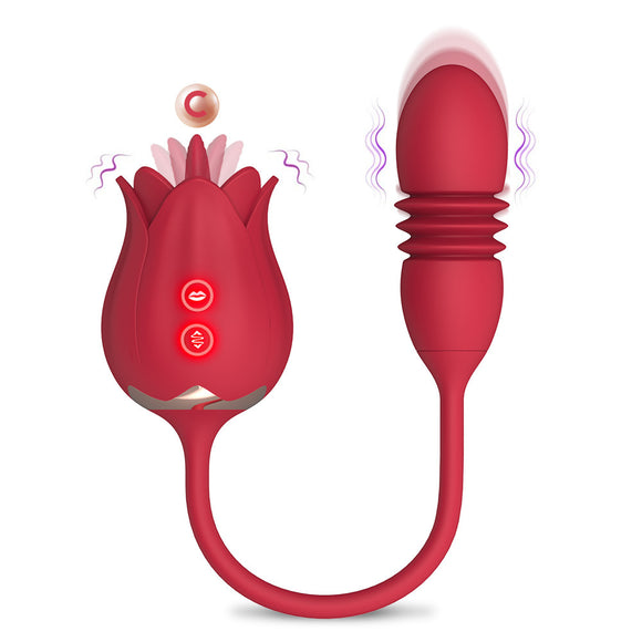 Rose Tanhua Tongue Licking Clitoris G-Spot Massage Vibrator